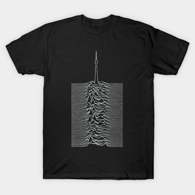 Joy Division Unknown Pleasures x CN Tower T-Shirt by Winterzone